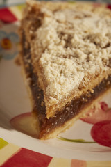 a classic slice of shoofly pie from Lancaster County, Pennsylvania, USA