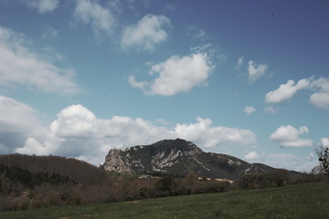 Pic de Bugarach dans les Corbi&egrave;res, Occitanie dans le sud de la France