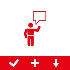 speaking of people, the chat icon stock vector illustration