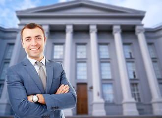 Design of building in neoclassical style