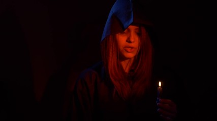 Satanic witches performing dark ritual. 4K UHD