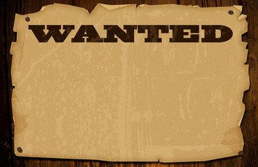 grungy old west wanted poster