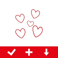 heart icon stock vector illustration flat design
