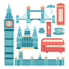 Vector set of London