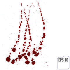 Blood splatter isolated. Vector illustration