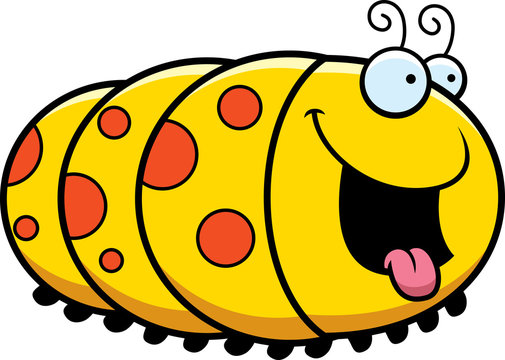 Hungry Cartoon Caterpillar