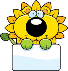 Cartoon Dandelion Lion Sign