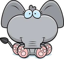 Cartoon Elephant Sitting