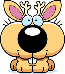 Cartoon Jackalope Smiling