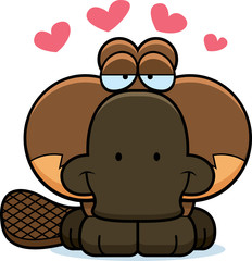 Obraz premium Cartoon Platypus Love