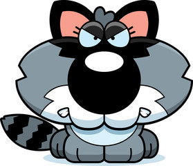 Cartoon Angry Raccoon