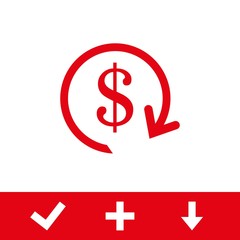 dollar money icon stock vector illustration flat design
