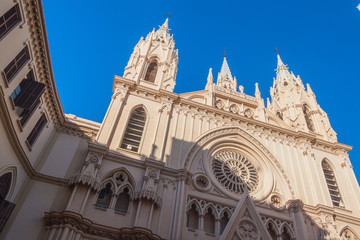 Fototapeta na wymiar Temple of the Sacred Heart church in Malaga, Spain