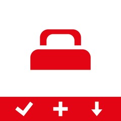 bed icon stock vector illustration flat design