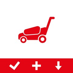 lawnmower icon stock vector illustration flat design