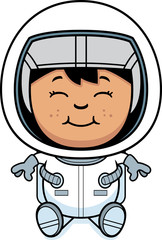 Child Astronaut Sitting