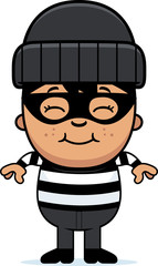 Smiling Cartoon Little Burglar