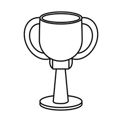 trophy ball winner award outline vector illustration eps 10