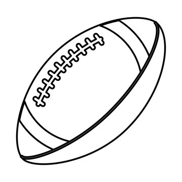 ball american football sport equipment outline vector illustration eps 10