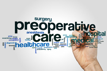 Preoperative care word cloud