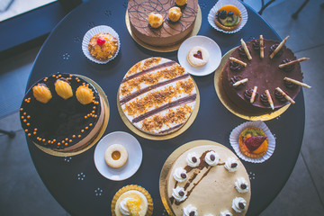 Sweet Pastries in the Restaurant. Coffee TIme. 