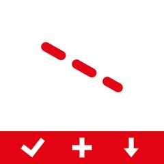 dash-dotted line icon stock vector illustration flat design