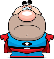 Cartoon Sad Superhero