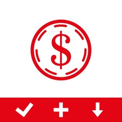 dollar money icon stock vector illustration flat design