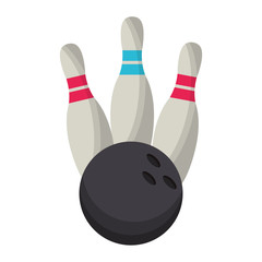 bowling ball pin game vector illustration eps 10