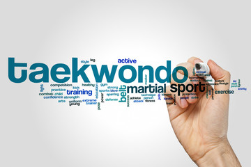 Taekwondo word cloud concept
