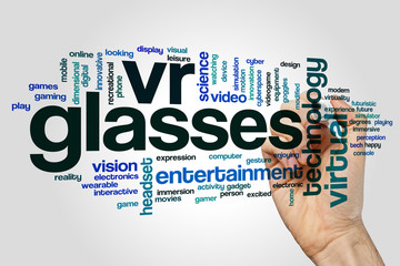 VR glasses word cloud