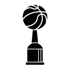 trophy basketball sport pictogram vector illustration ep 10