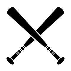 crossed bat baseball sport pictogram vector illustration ep 10