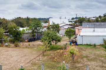 Village houses in Frutillar, Chile