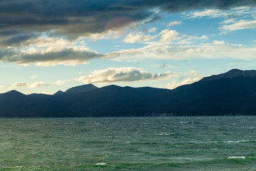 Lago Fagnano (also Cami) lake at Tierra del Fuego island, Argentina