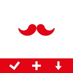 mustache icon stock vector illustration flat design