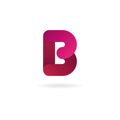 Letter B logo. Vector icon design template. Color sign.