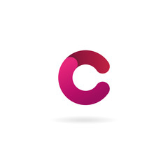 Letter C logo. Vector icon design template. Color sign.