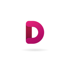 Letter D logo. Vector icon design template. Color sign.