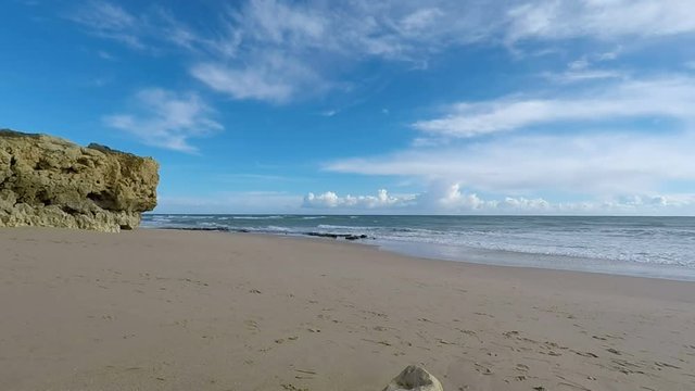 armacao de pera poente beach at the algarve coast