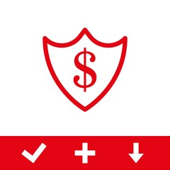 protection money icon stock vector illustration flat design