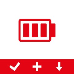 battery vector icon stock vector illustration flat design