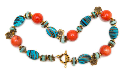 Elegant jewellery isolated on the whtie background