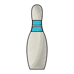 drawing bowling pin sport game vector illustration eps 10