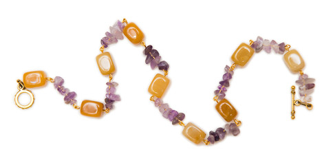 Elegant jewellery isolated on the whtie background