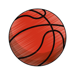 drawing basketball ball equipment vector illustration eps 10
