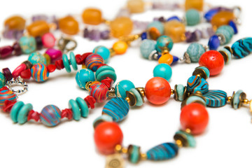 Elegant jewellery isolated on the whtie background
