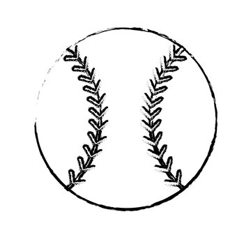 baseball sport ball image sketch vector illustration eps 10