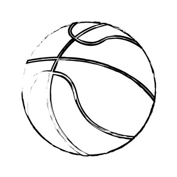 basketball sport ball image sketch vector illustration eps 10