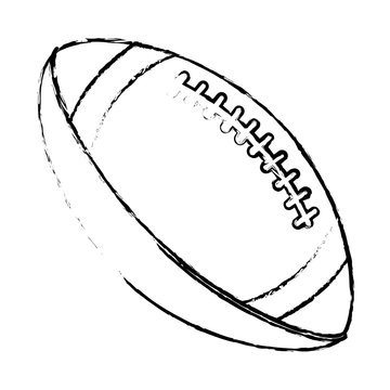 american football sport ball image sketch vector illustration eps 10